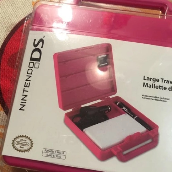 NEW TRAVEL Nintendo DS lite HEAVY DUTY Travel Case Housing PINK *rare* - Picture 4 of 4